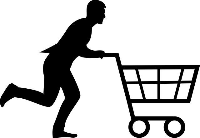 muž na nákupu
